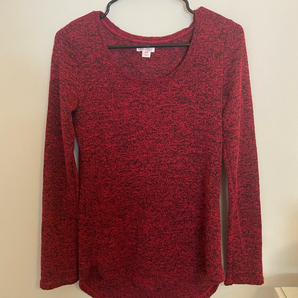 Women’s Xhilaration red knit long sleeve T-shirt size M